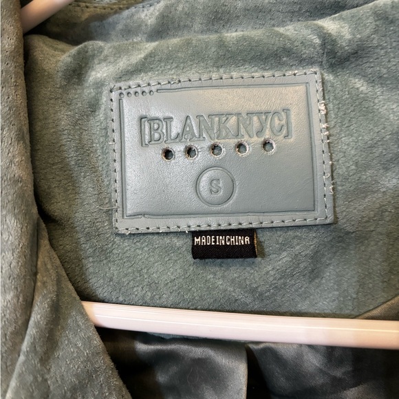 Blank NYC Women's Forest Green Suede Moto Jacket - Picture 2 of 5